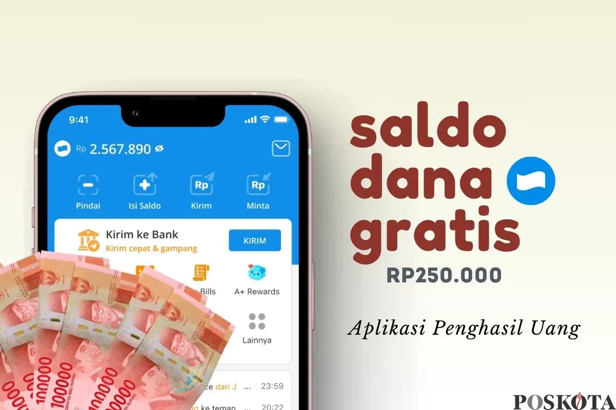 Mainkan aplikasi penghasil uang dan klaim saldo DANA gratis hingga Rp250.000. (Sumber: Poskota/Della Amelia)