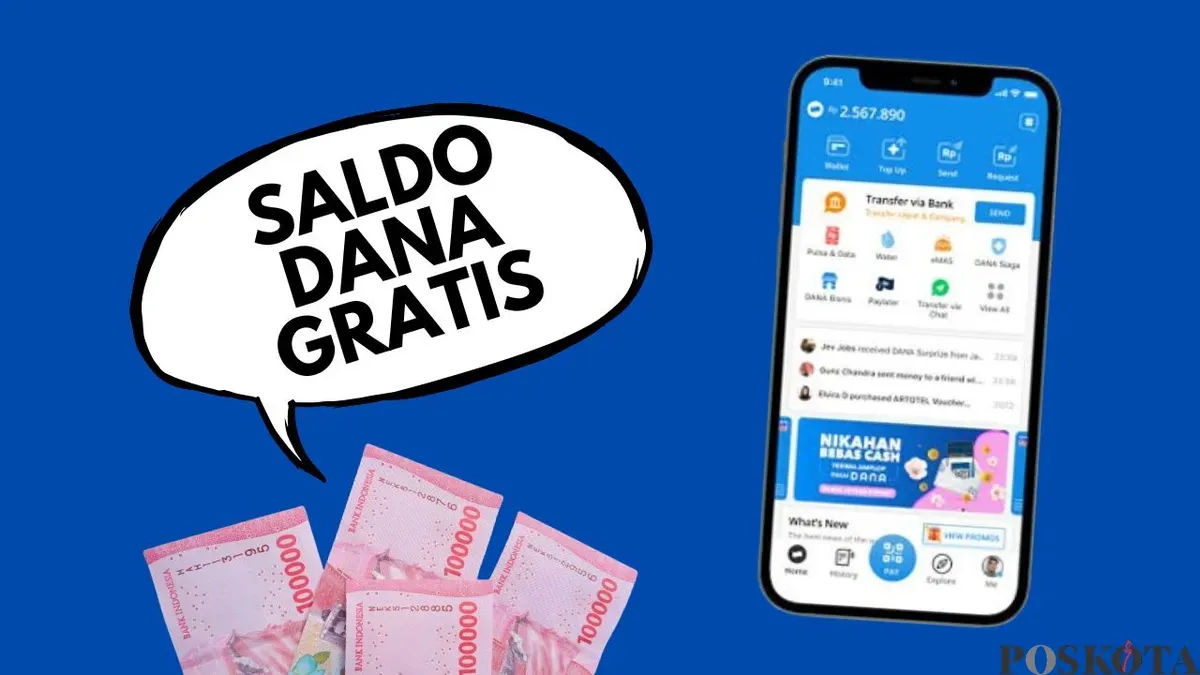 Dapatkan saldo DANA gratis hingga Rp100.000 hanya dengan menggunakan aplikasi penghasil uang ini. Mudah, cepat, tanpa perlu undang teman. (Sumber: Poskota/Neni Nuraeni/DANA)