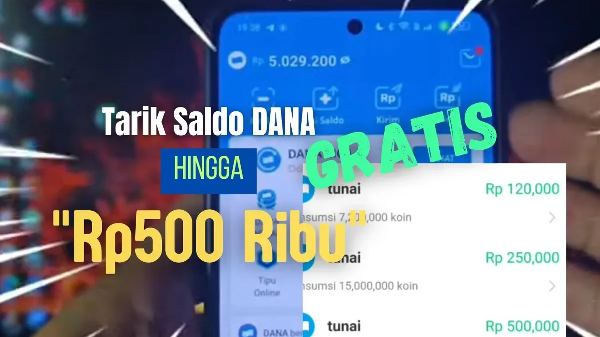 Cara dapat saldo DANA gratis hingga Rp500.000 dari aplikasi penghasil uang gratis viral 2025. (Sumber: YouTube Herz ID)