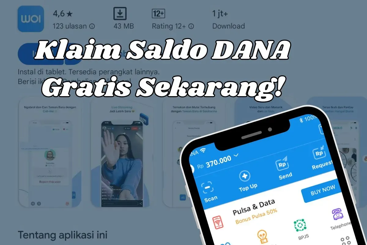 Saldo DANA gratis dari aplikasi penghasil uang. (Sumber: Poskota/Syifa Luthfiyah)