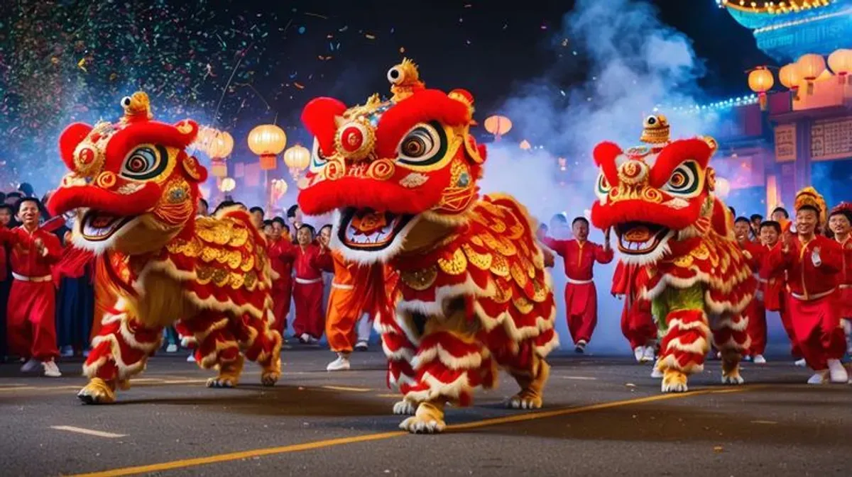 Meriahnya pertunjukan Barongsai dalam perayaan Tahun Baru Imlek 2025 di Yogyakarta. Saksikan atraksi spektakuler di berbagai lokasi! (Sumber: Pinterest)