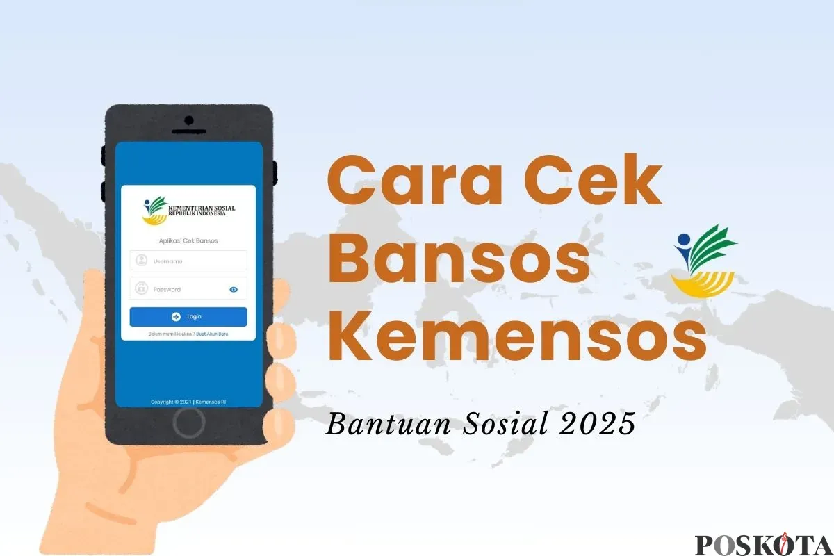 Informasi pengecekan bansos Kemensos. (Sumber: Poskota/Della Amelia)