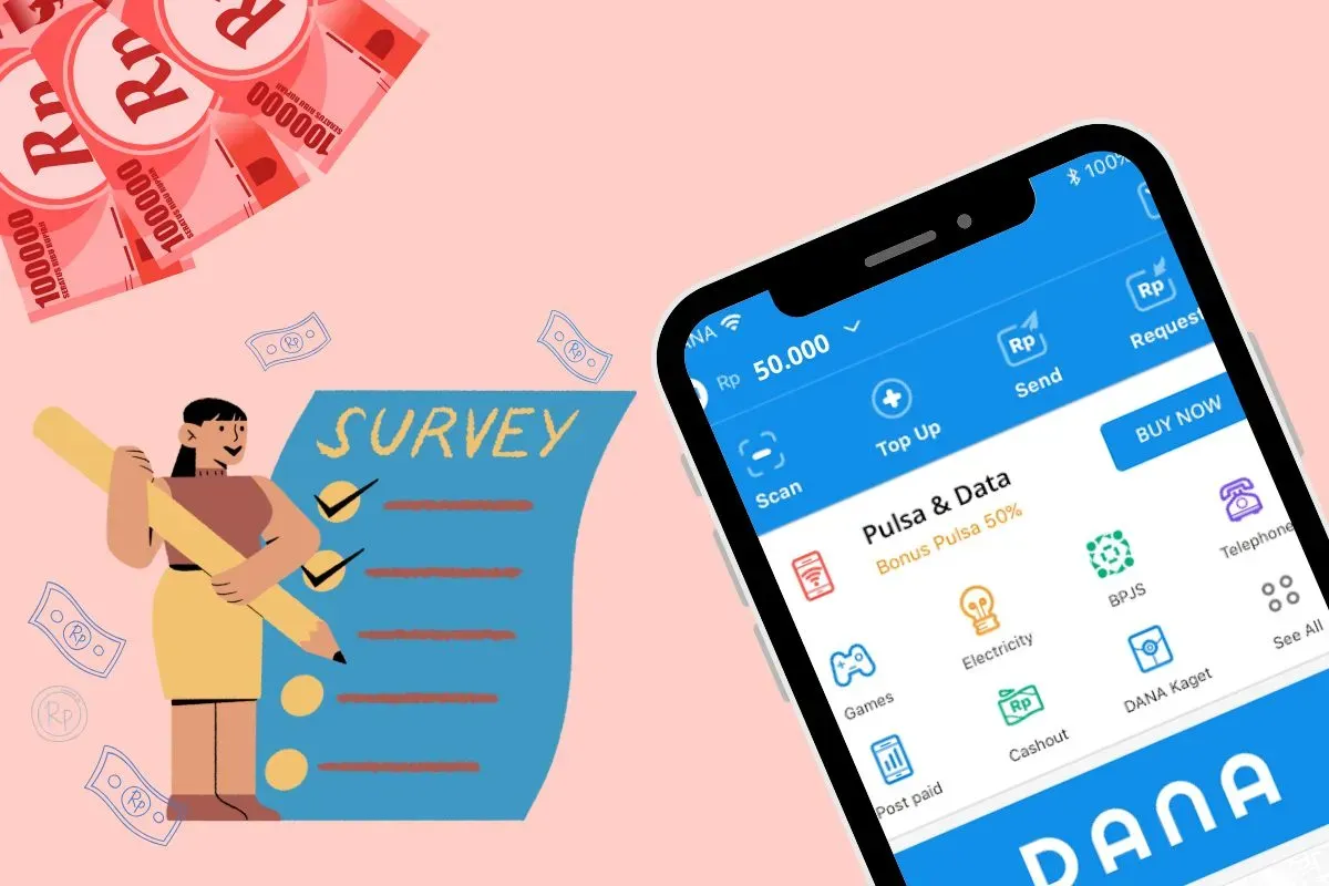 Ini beberapa aplikasi yang bisa berikan penghasilan saldo DANA gratis dari mengisi survei. (Sumber: Poskota/edited by Syifa Luthfiyah)