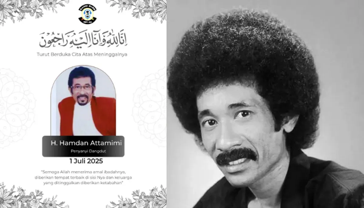 Hamdan ATT, legenda dangdut Indonesia, meninggal dunia di usia 76 tahun. Simak kronologi lengkap, penyebab meninggal, dan keikhlasan sang istri dalam artikel ini. (Sumber: X/@MuaraMusik)
