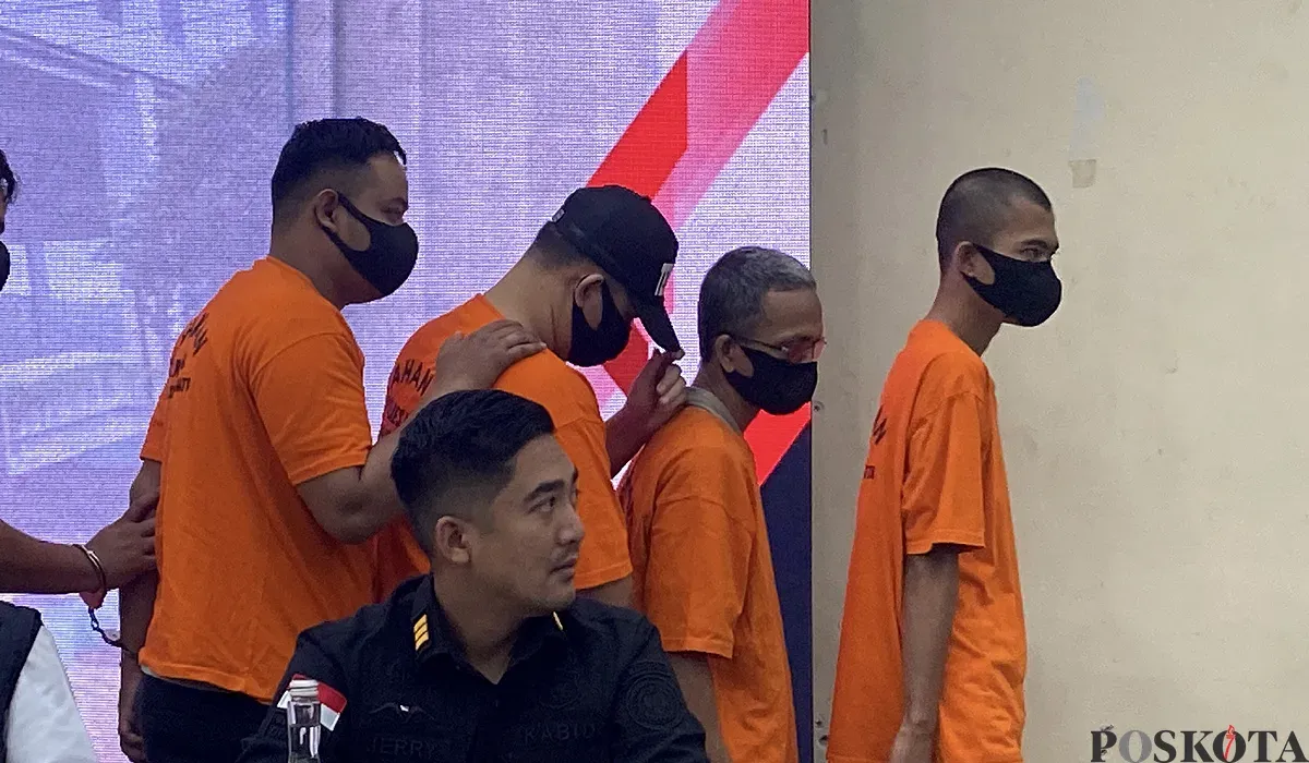Para tersangka kasus TPPO yang berhasil diamankan Polresta Bandara Soekarno-Hatta. (Sumber: POSKOTA | Foto: Primayanti)
