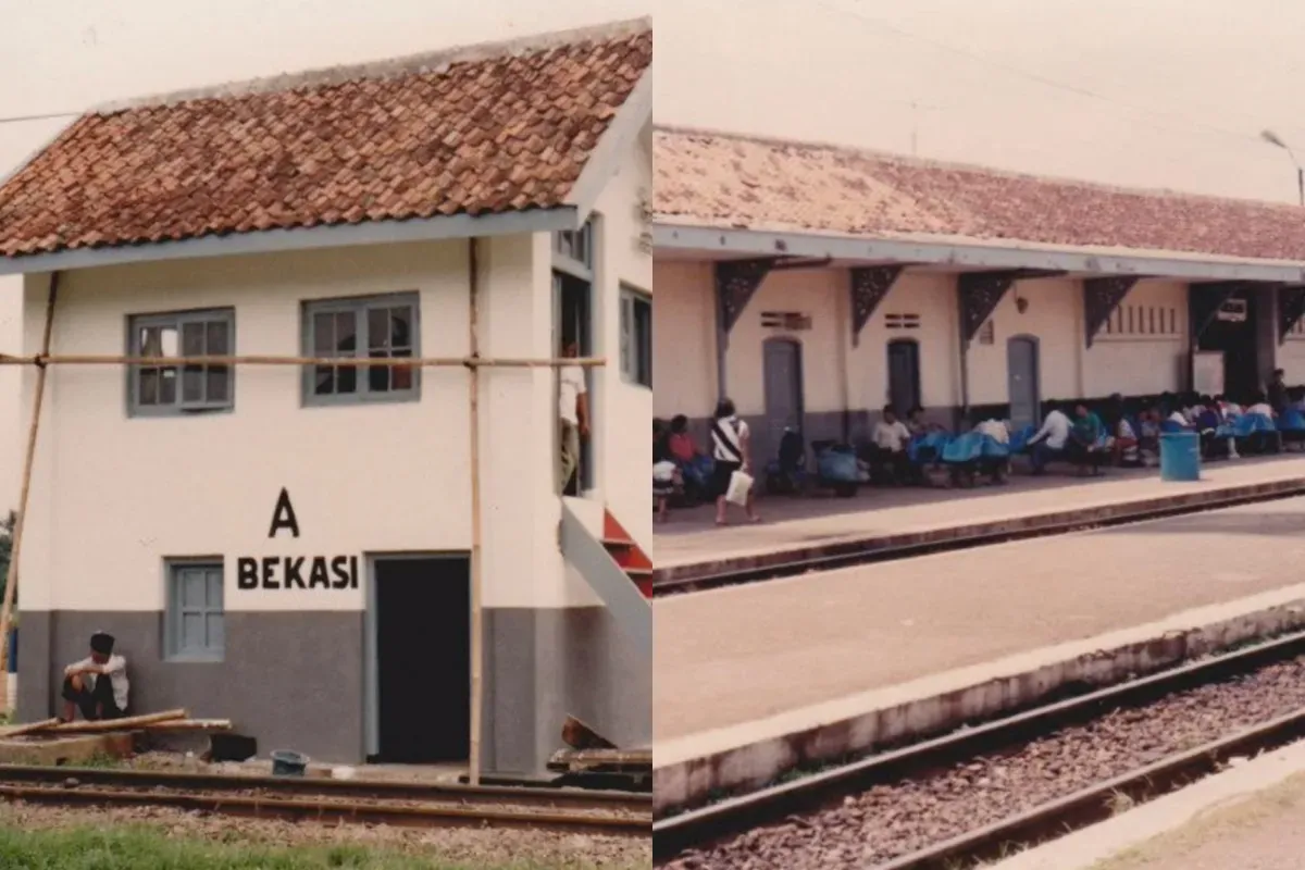 Potret suasana Stasiun Bekasi 1988. (Sumber: IRPS)