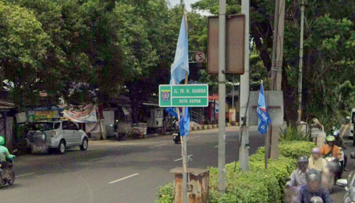 Jalan Juanda, simbol perkembangan kota Depok dari jalur pipa gas menjadi jalan penghubung 3 kota, ini sejarahnya! (Sumber: Google Street View)
