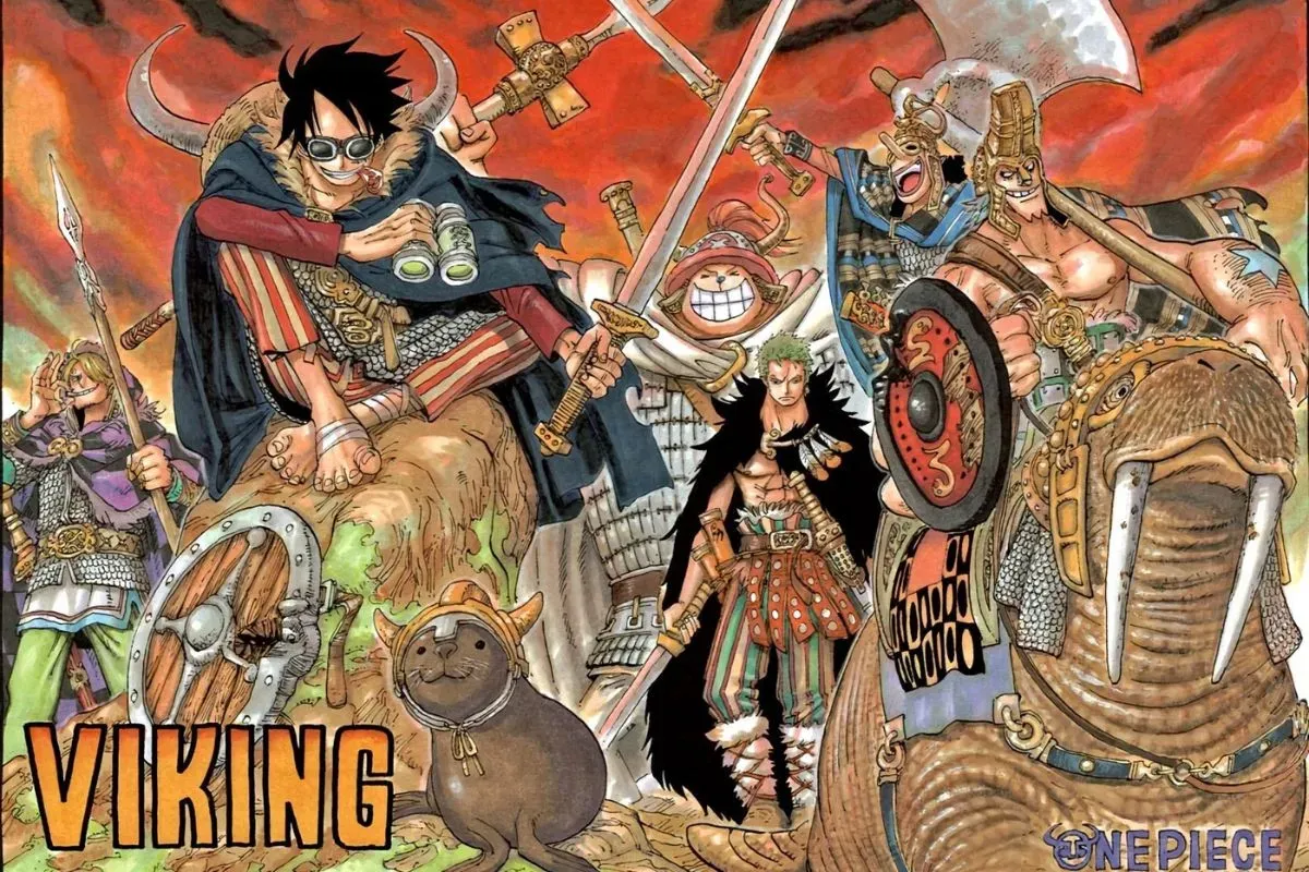 Potret kru Mugiwara dalam Arc Elbaf, One Piece. (Sumber: X/@MarcoGrandFleet)