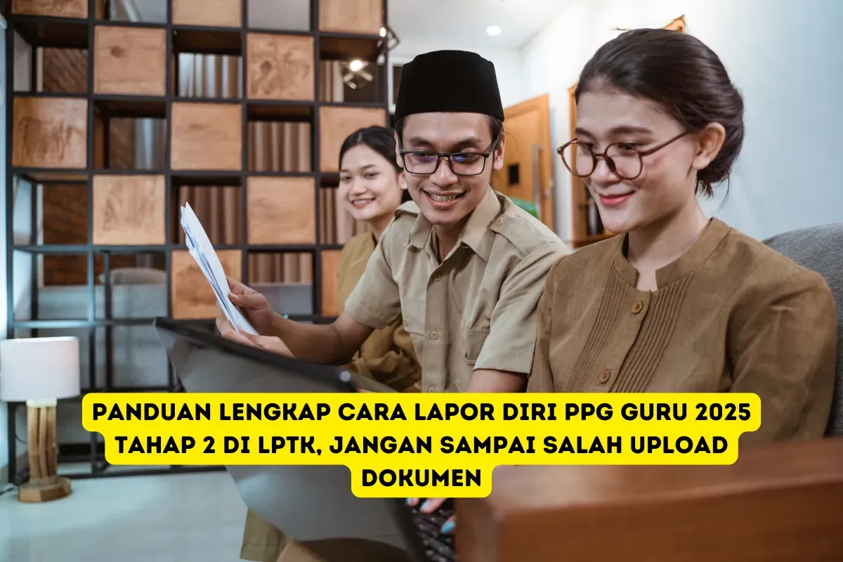Lapor Diri PPG Guru Tertentu 2025 Tahap 2 di LPTK secara daring melalui laman resmi ppg.simpkb.id dan akun SIM PKB masing-masing peserta.
