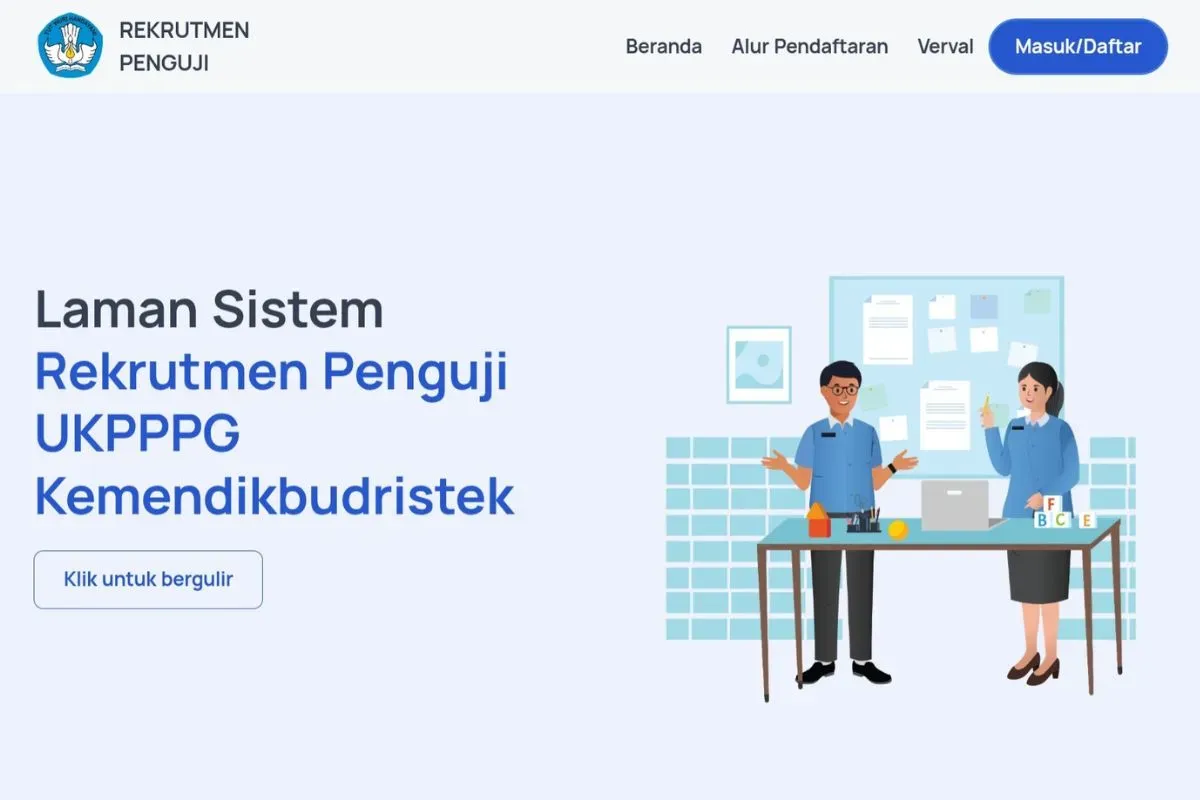 Laman web Pendaftaran UKPPPG 2025. (Sumber: tangkapan layar)