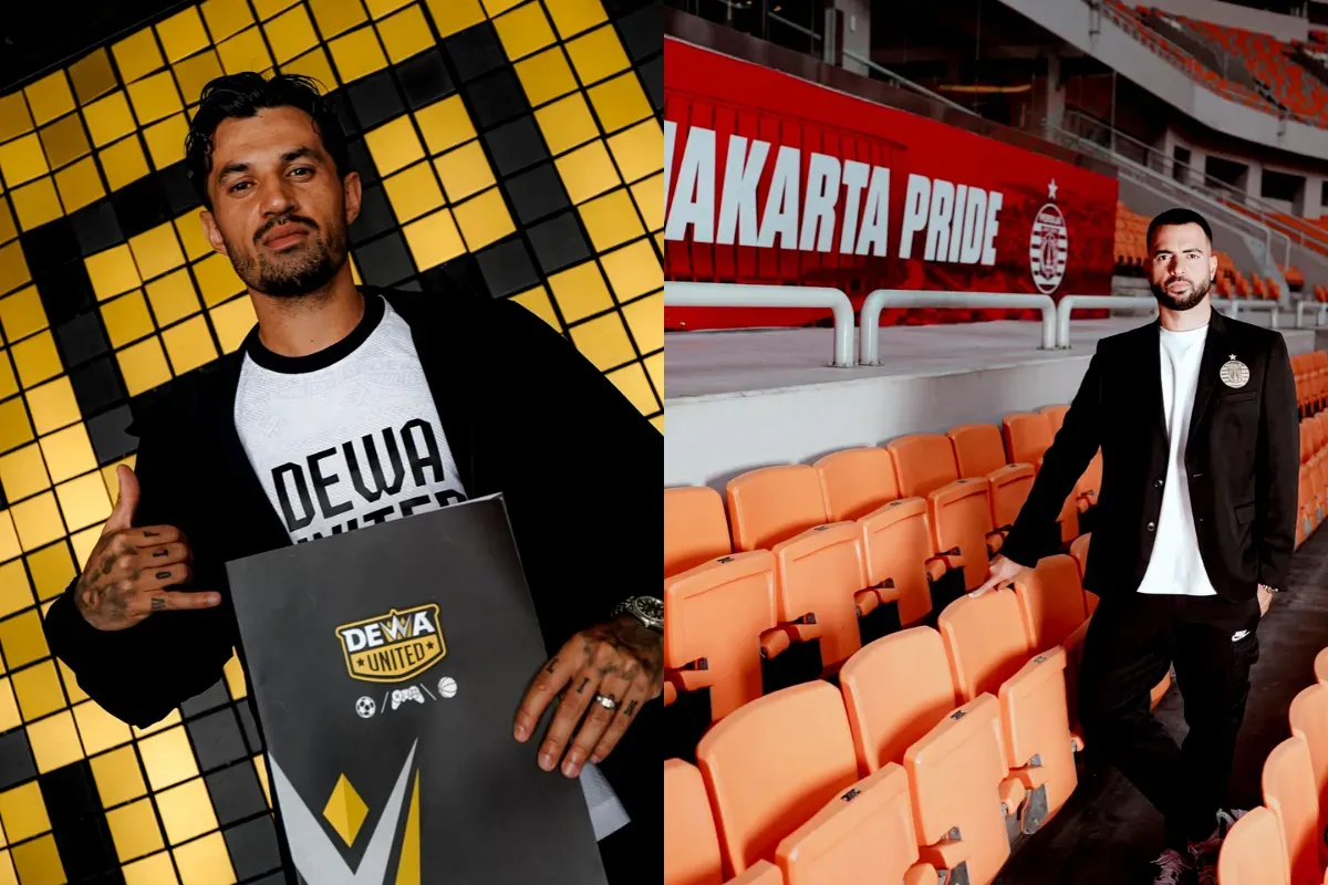 Potret Stefano Lilipaly (kiri) dan Jordi Amat (kanan) yang menjadi sorotan dalam bursa transfe Liga 1. (Sumber: Instagram)