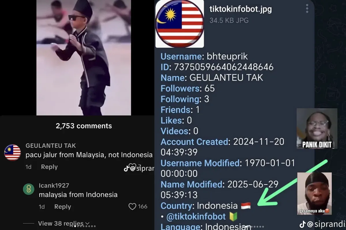 Klaim Malaysia Atas Pacu Jalur Didalangi Akun-Akun Buatan Indonesia (Sumber: Tiktok/@siprandi)