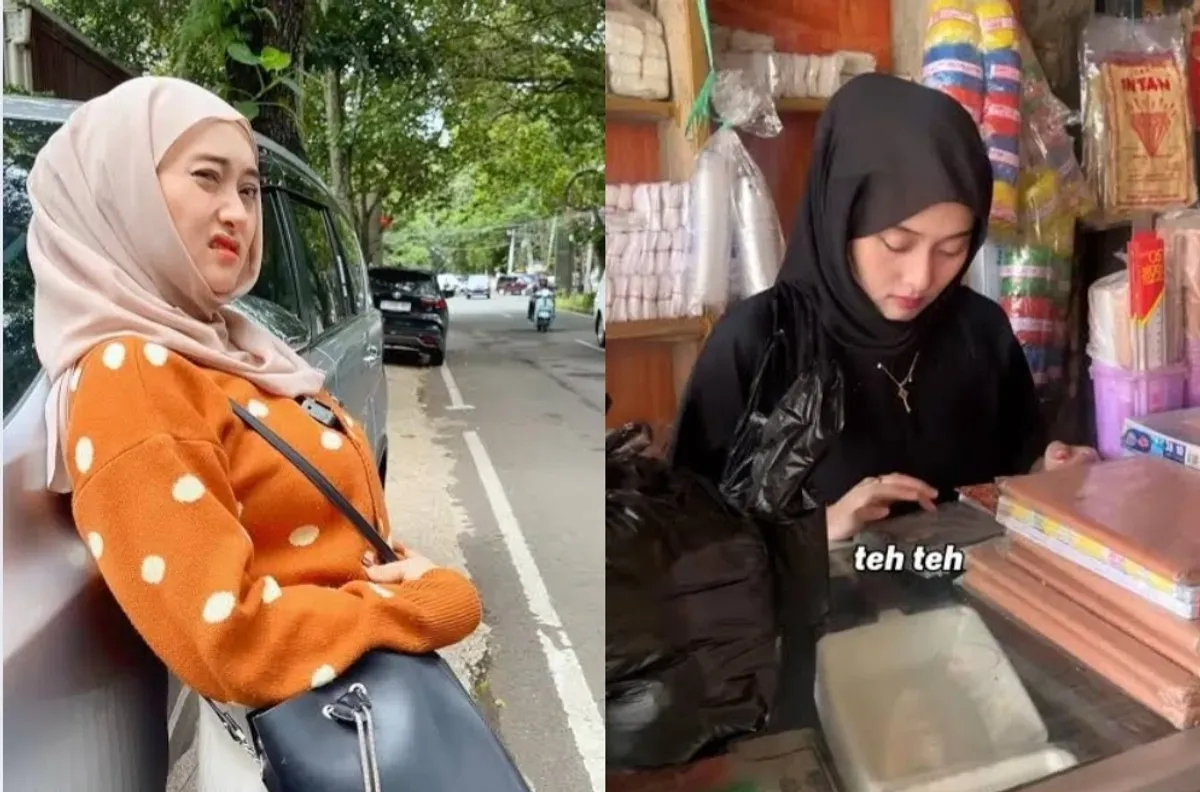 Winda Herlina, teteh sembako yang sedang viral. (Sumber: tangkapan layar)