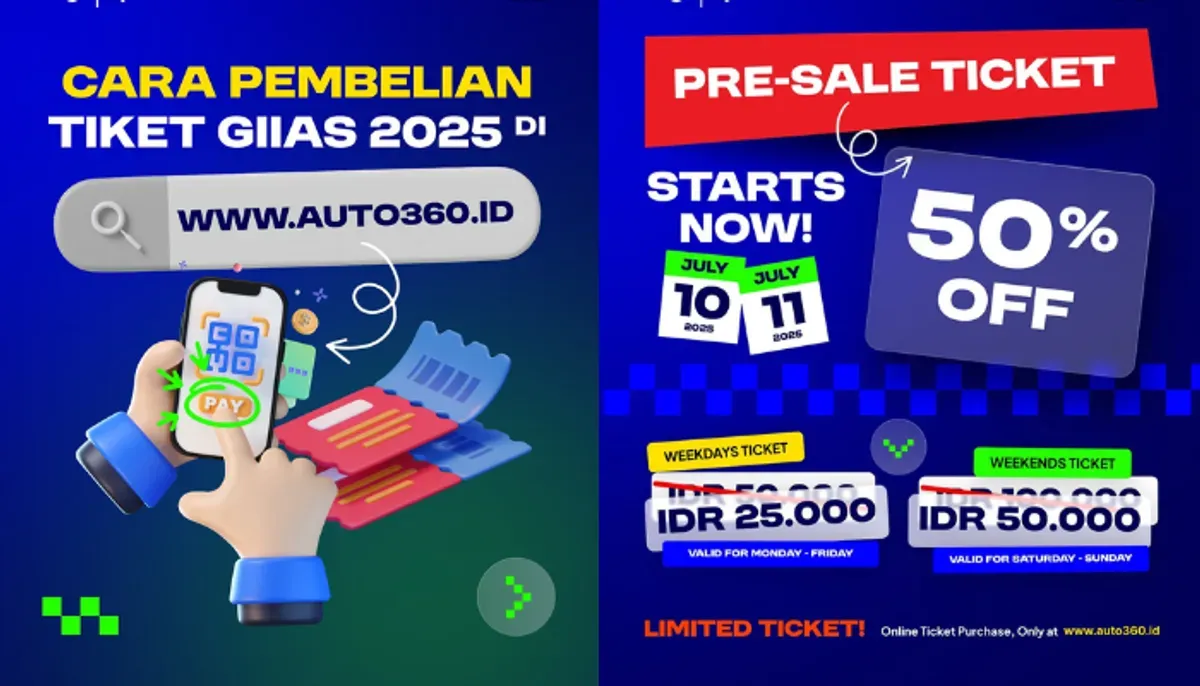Pameran otomotif GIIAS 2025 kembali digelar di BSD City. Dapatkan promo tiket Rp50 ribu dan saksikan peluncuran mobil konsep terbaru! (Sumber: Instagram/@giias_id)