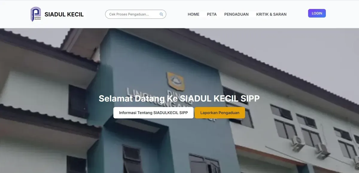 Tampilan antarmuka SIADUL KECIL, sistem pelaporan administrasi dokumen lingkungan dan limbah B3 medis untuk usaha skala kecil, yang diinovasikan oleh Dinas Lingkungan Hidup (DLH) Kabupaten Bogor, Jumat, 11 Juli 2025. (Sumber: DLH Kabupaten Bogor)