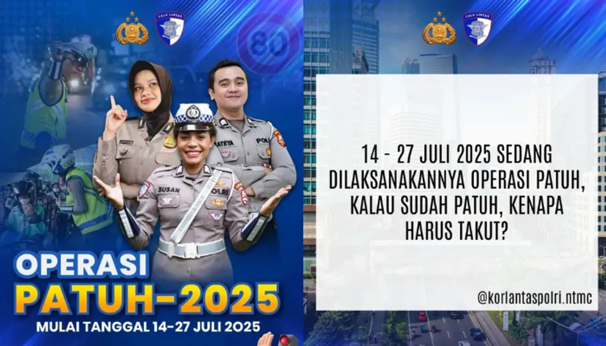 Operasi Patuh 2025. (Sumber: Instagram/@korlantaspolri.ntmc)