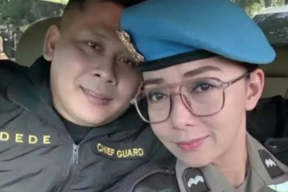 Sosok Aipda Ni Luh Putu Eka Purnawianti dan Dede 'Elang Bali' yang terjerat kasus pemerasan dan pelanggaran kode etik. (Sumber: TikTok/@elangbalix)