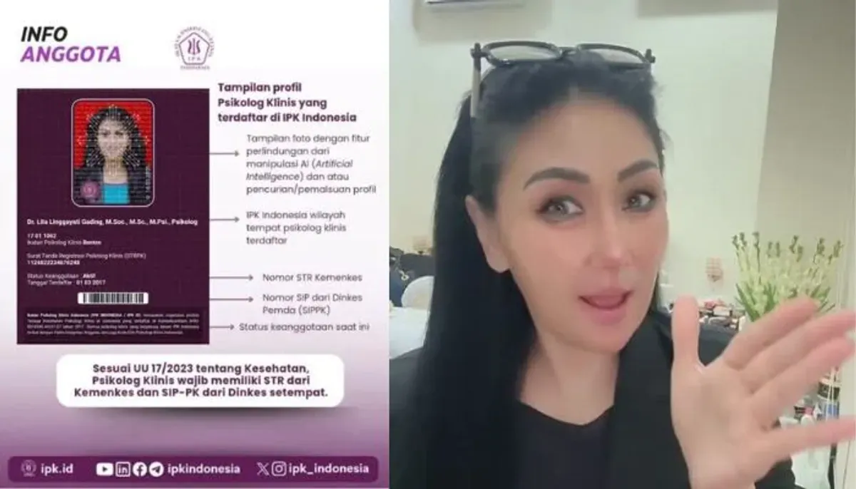 Lita Gading tunjukkan bukti keanggotaan HIMPSI dan STR Kemenkes setelah dilaporkan Ahmad Dhani. (Sumber: Instagram/@lita.gading)