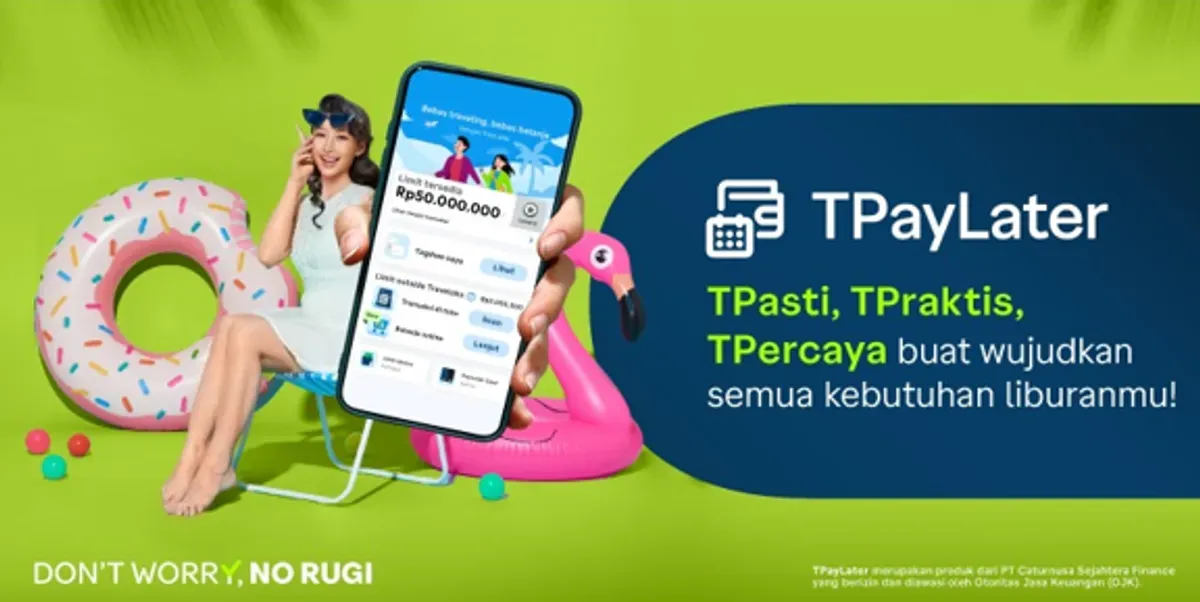 TPayLater memberikan kemudahan dalam memilih tenor cicilan sesuai kemampuan finansial pengguna. (Sumber: Dok. Traveloka)