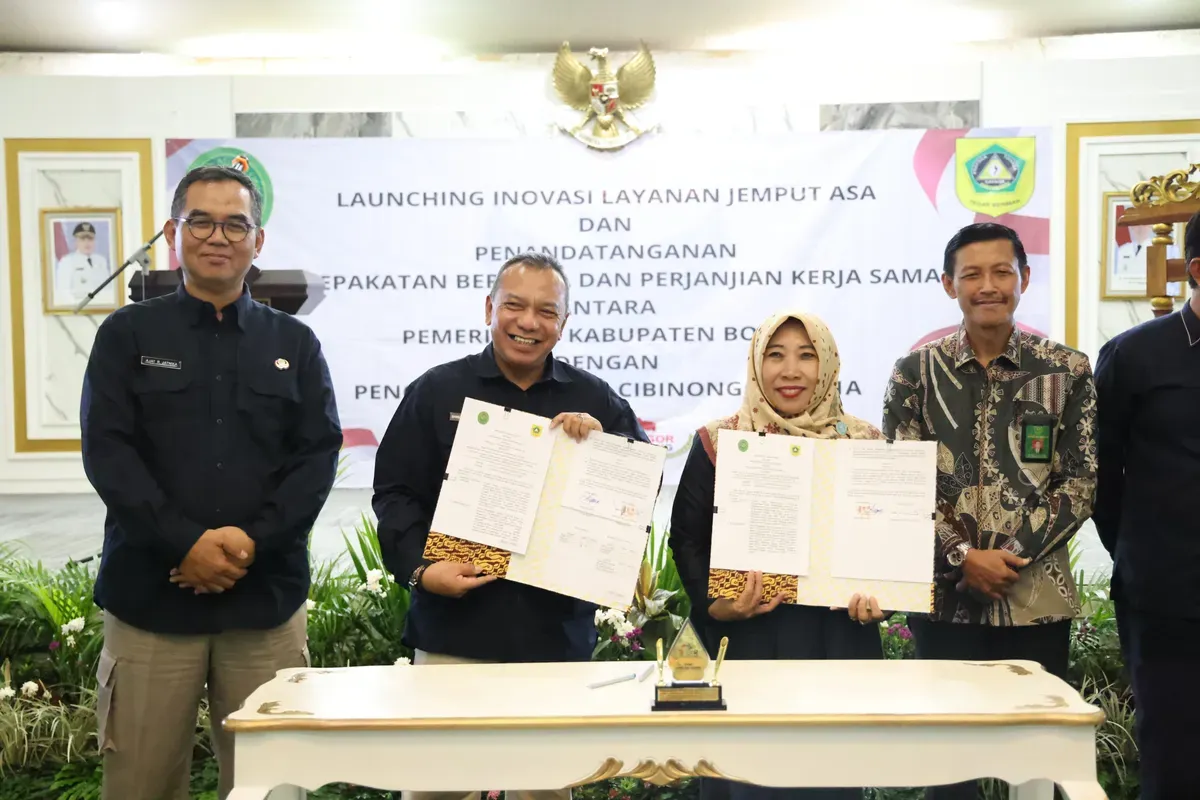 Pemkab Bogor bersama Pengadilan Agama Cibinong Kelas 1A meluncurkan inovasi layanan Jemput Asa. (Sumber: Pemkab Bogor)