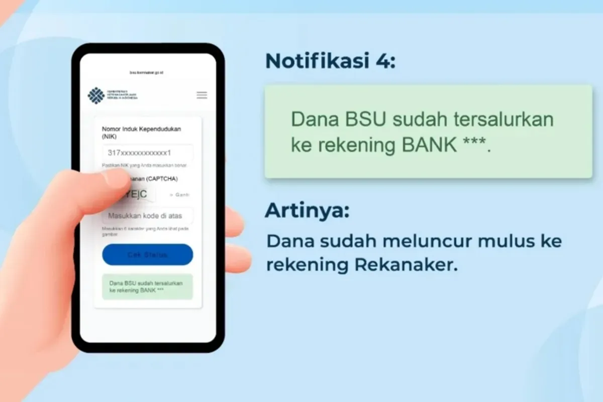 Saldo BSU 2025 batch 4 sudah cair ke rekening para penerima bantuan. (Sumber: Instagram/@kemnaker)