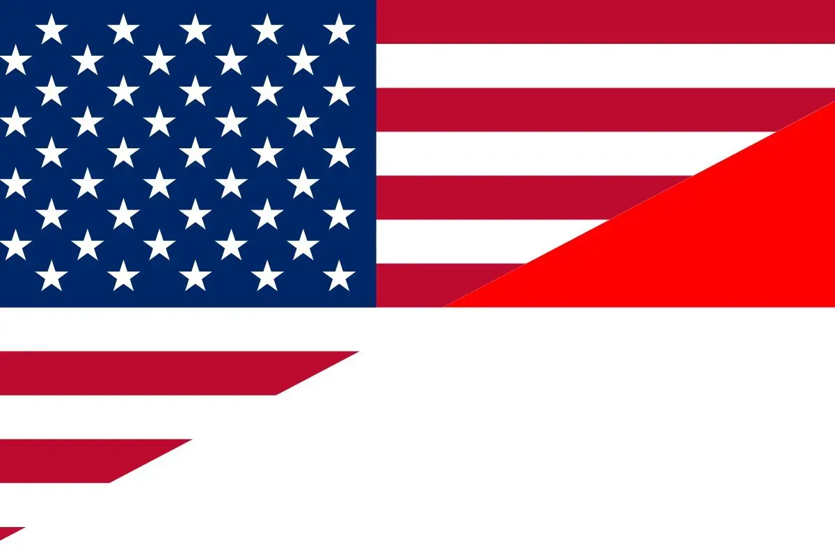 Ilustrasi bendera Amerika Serikat dan Indonesia. (Sumber: Istimewa)