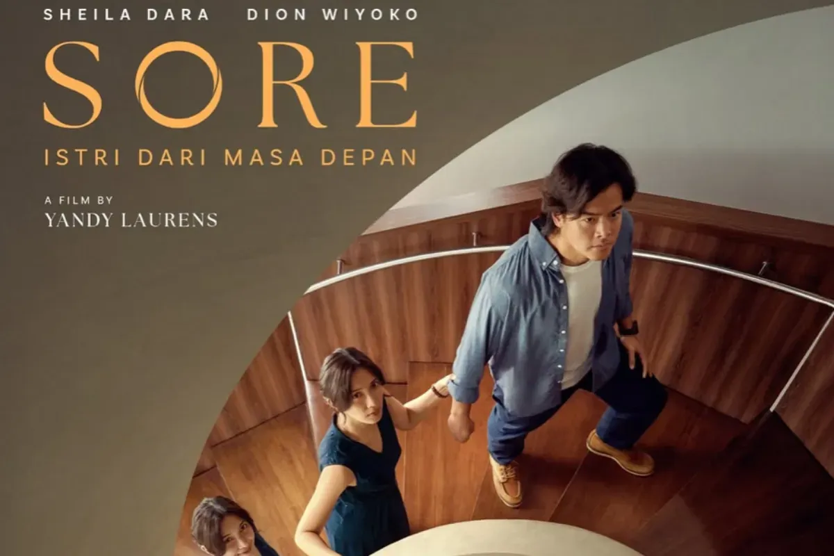 Ilustrasi lirik lagu OST film Sore: Istri dari Masa Depan. (Sumber: Instagram/ Yandy Laurens)
