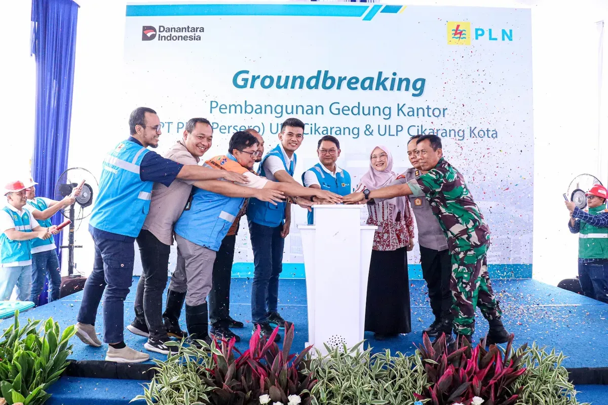 Groundbreaking pembangunan gedung kantor PLN UP3 Cikarang dan ULP Cikarang Kota di Kawasan Deltamas, Kabupaten Bekasi, Kamis, 10 Juli 2025. (Sumber: Dok. PLN)