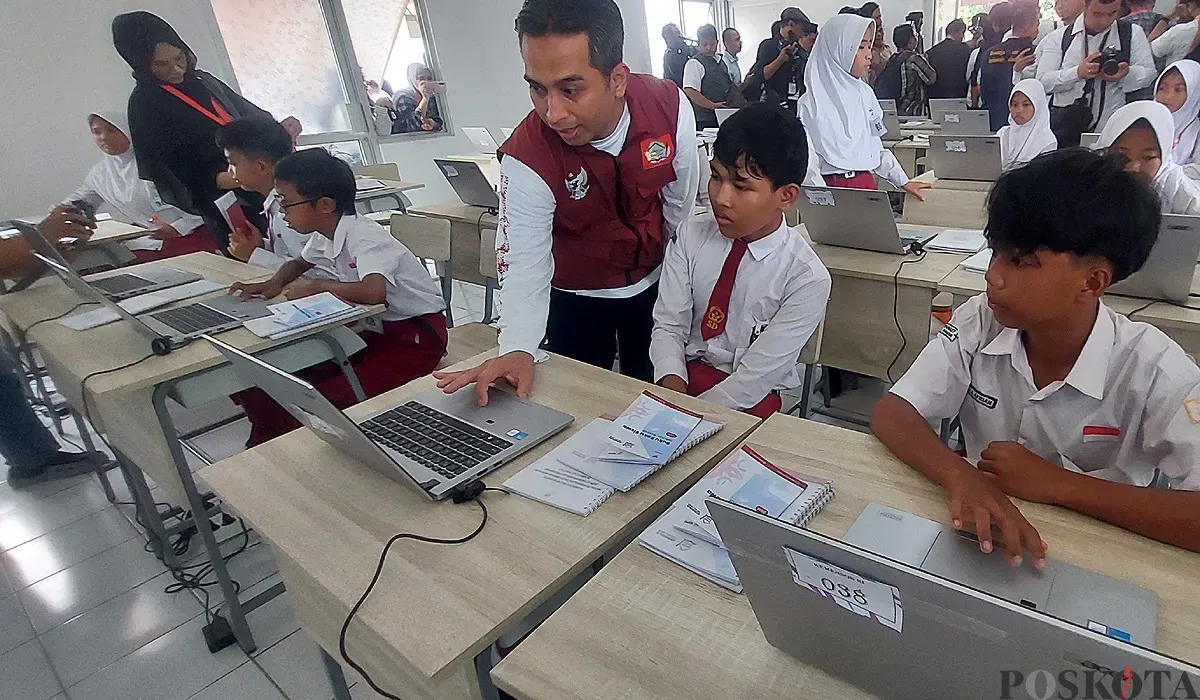 Suasana MPLS di Sekolah Rakyat Menengah Pertama 10 di Cibinong, Kabupaten Bogor. (Sumber: POSKOTA | Foto: Sekar Putri Andini)