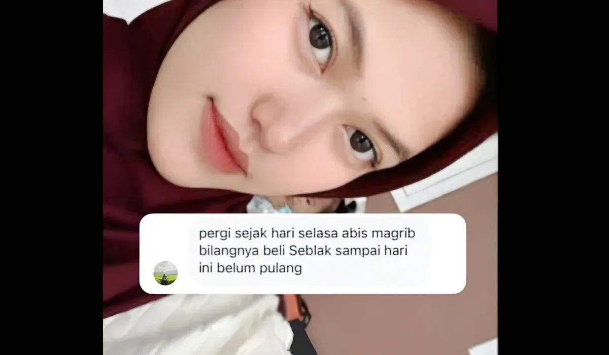 Tangkap layar Septia Yulistia, 20 tahun, wanita muda di Bekasi yang hilang selama sepekan usai pamit membeli seblak.