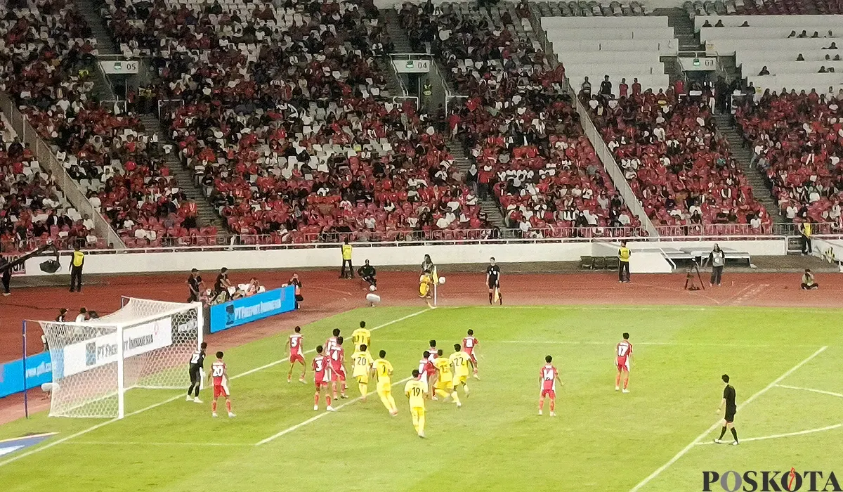Timnas Indonesia U-23 bermain imbang tanpa gol kontra Malaysia di laga terakhir Grup A ASEAN U-23 Championship 2025. (Sumber: POSKOTA | Foto: Ali Mansur)