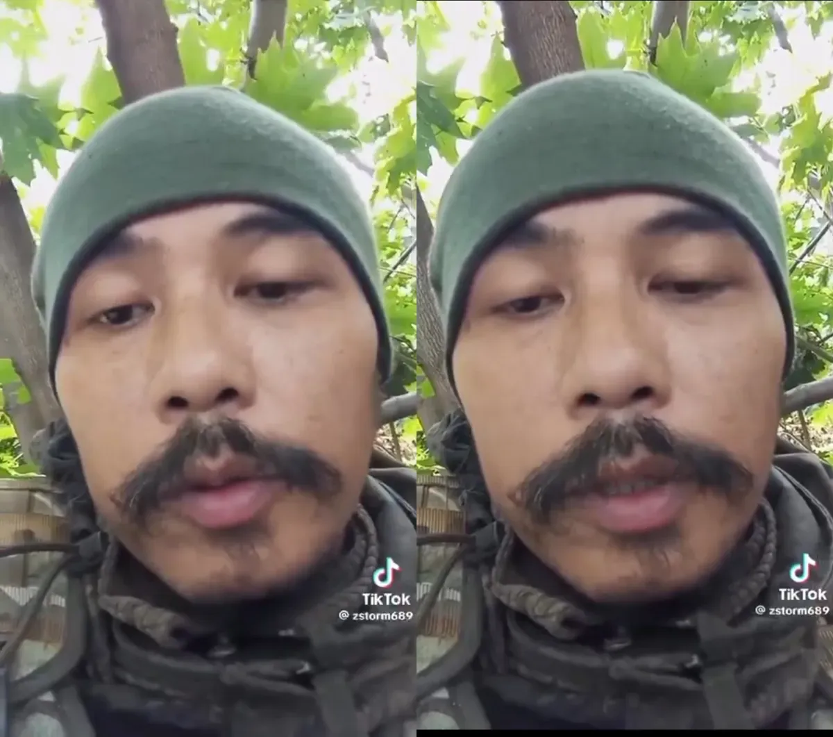 Eks Tentara Nasional Indonesia (TNI) Satria Arta Kumbara yang bergabung menjadi tentara Rusia. (Sumber: Tangkapan Layar Media Sosial)