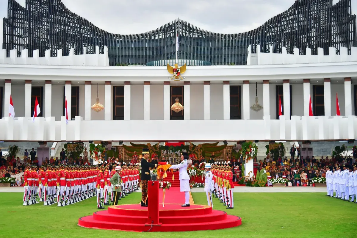 Potret upacara hari kemerdekaan Indonesia 17 Agustus. (Sumber: Setneg.go.id)