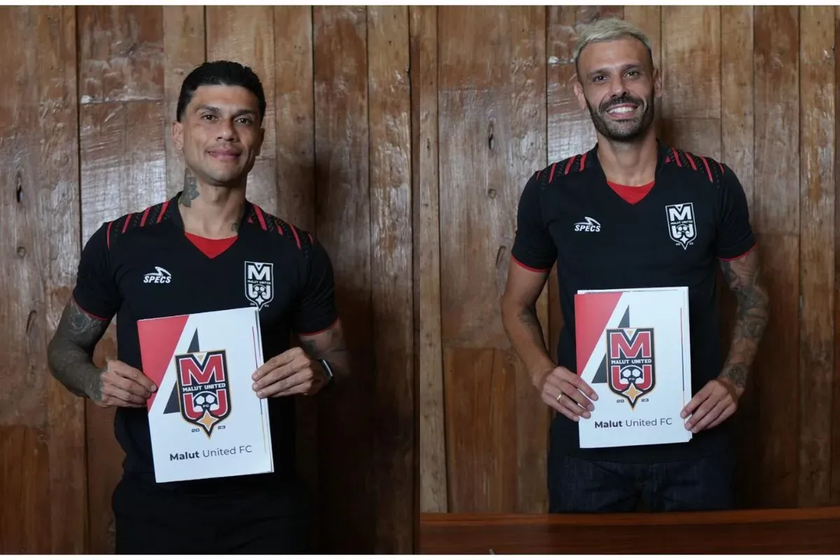 Ciro Alves dan Tyrone del Pino tandatangani kontrak 2 tahun bersama Malut United. (Sumber: malutunitedfc.com)