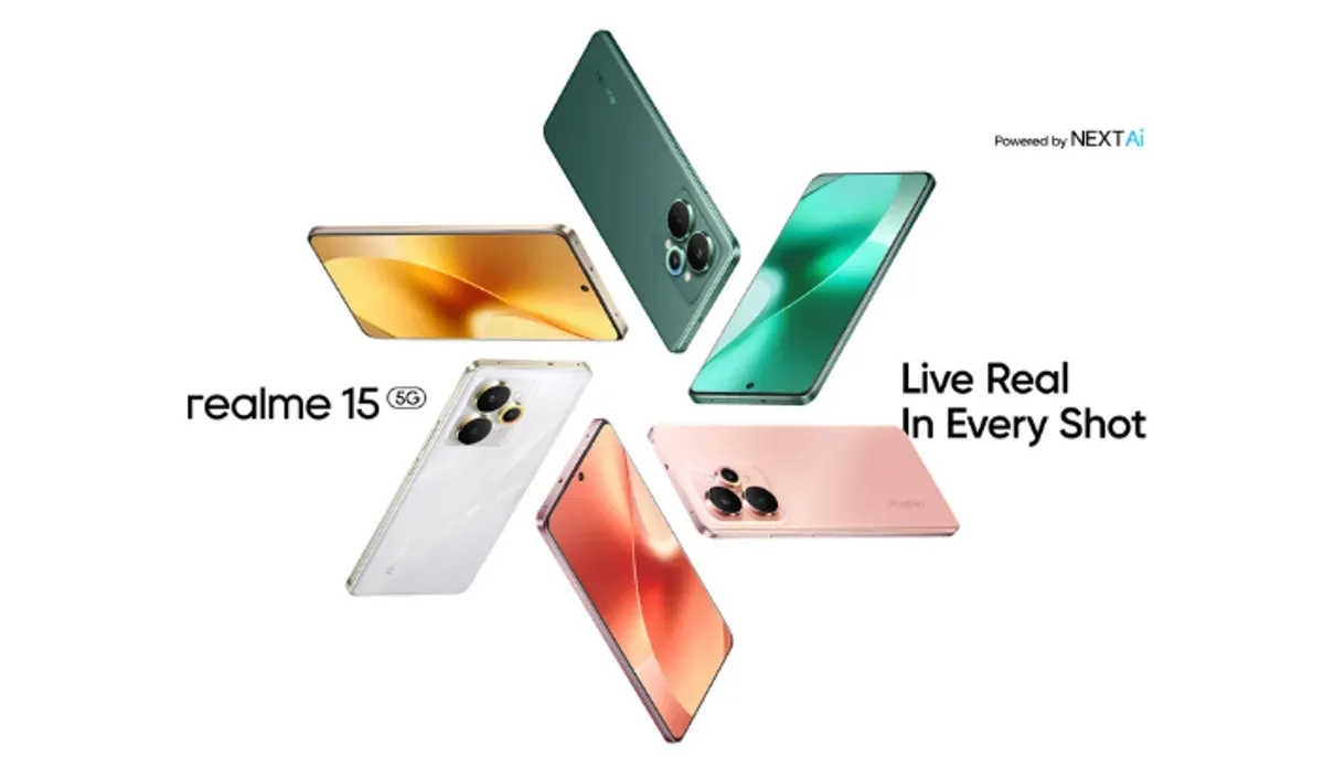 Realme 15 Series Smartphone mid-range dengan performa gaming mulus berkat layar 144Hz dan chipset terbaru. (Sumber: realme.com)