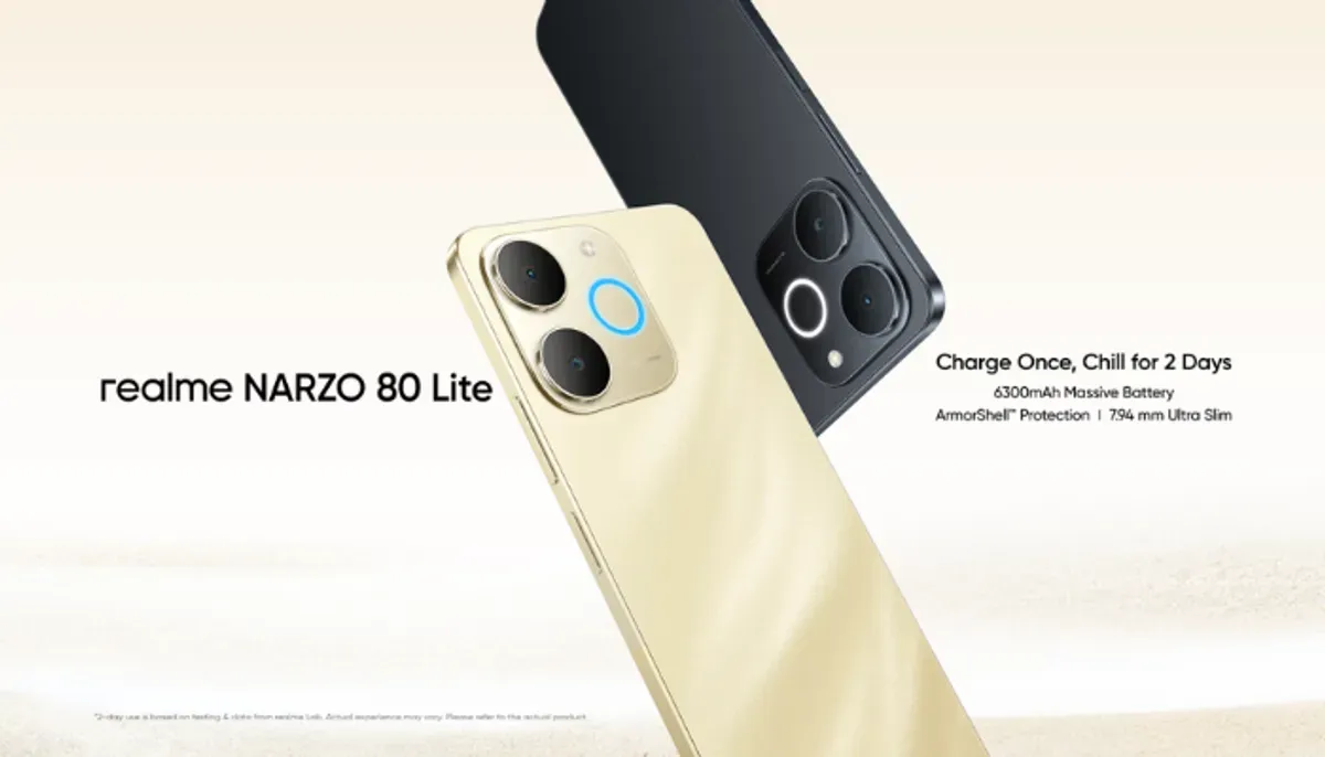 Realme Narzo 80 Lite 4G hadir dengan RAM 4GB dan 6GB, storage 128GB, serta sertifikasi ketahanan militer (Sumber: realme.com)