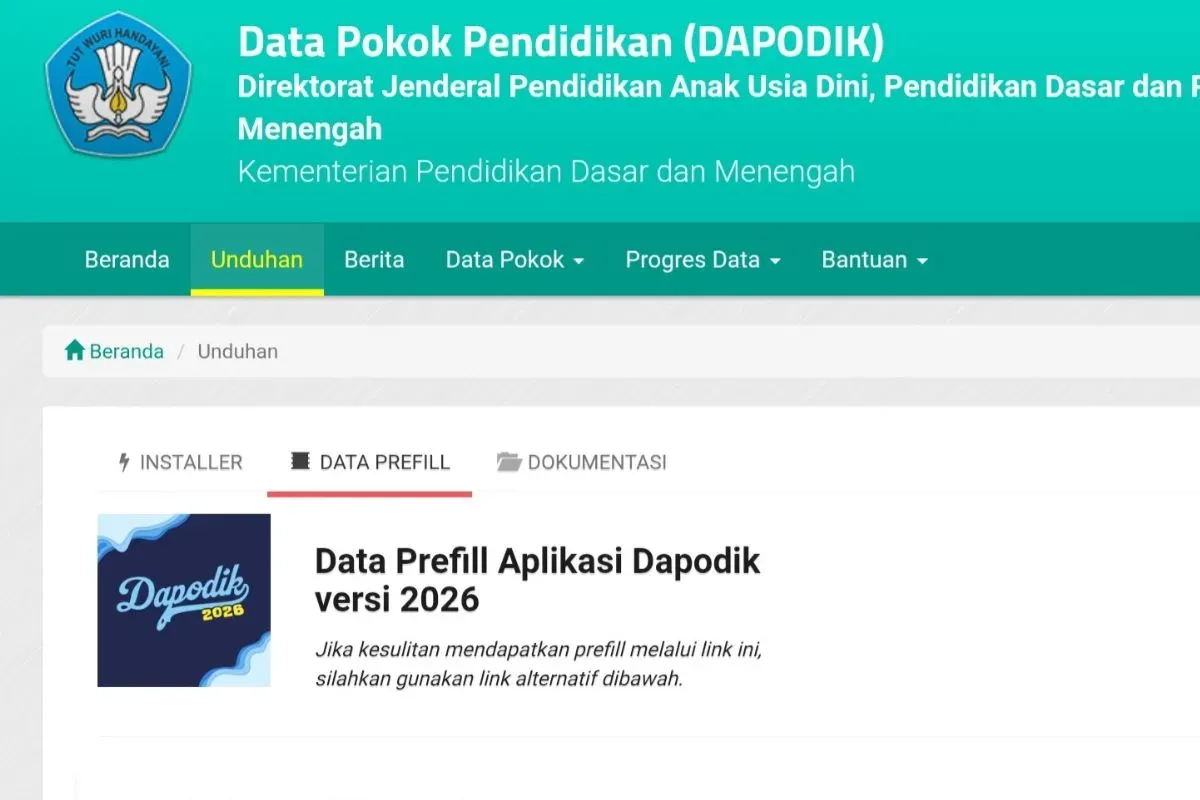 Simak berikut ini cara registrasi offline dapodik 2026. (Sumber: tangkapan layar)