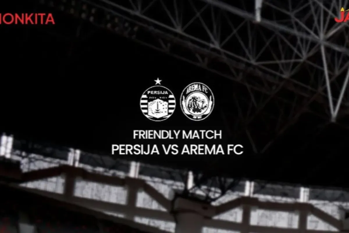 Ilustrasi link live streaming laga uji coba Persija Jakarta vs Arema FC pada Sabtu, 26 Juli 2025 di Jakarta International Stadium (JIS). (Sumber: Persija)