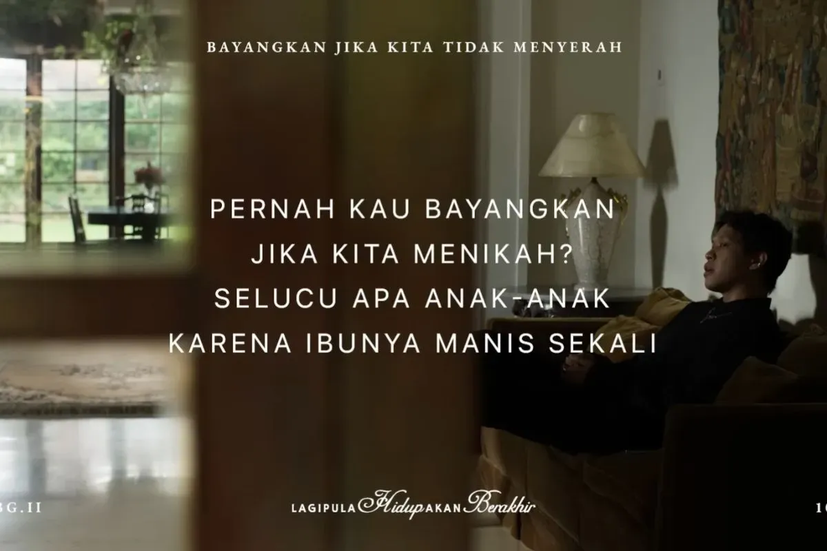 Lirik dan makna lagu Hindia - Bayangkan Jika Kita Tidak Menyerah. (Sumber: tangkapan layar)