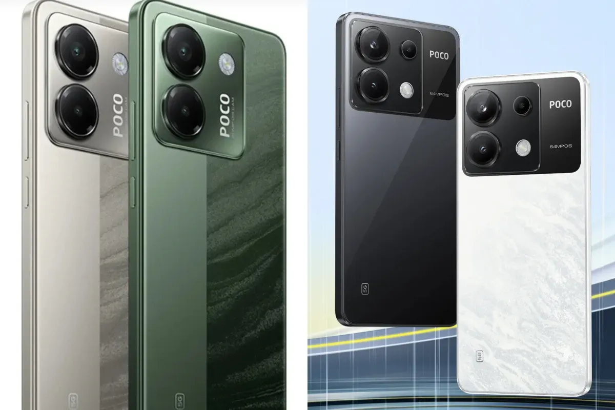 Ilustrasi perbandingan smartphone POCO M7 Pro 5G vs POCO X6 5G. (Sumber: Xiaomi)