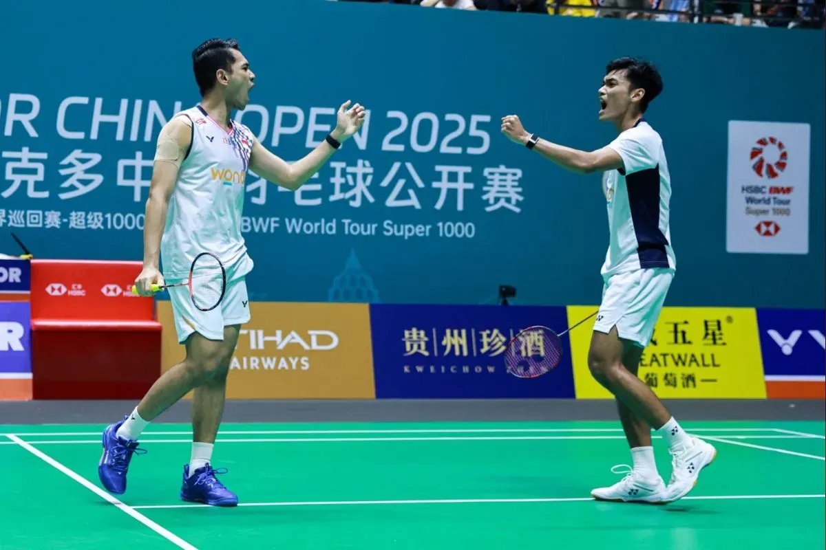 Faar Alfian dan Sohibul Fikri juarai China Open 2025. (Sumber: PBSI)