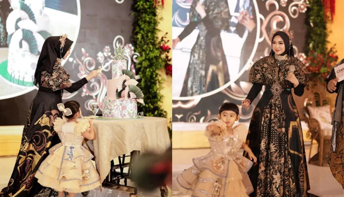 Pesta ulang tahun ke-3 Moana digelar Ria Ricis dengan kemewahan Rp1 miliar. Bertema budaya Indonesia, sekaligus merayakan ulang tahun Ricis ke-30. (Sumber: Instagram/@riaricis1795)