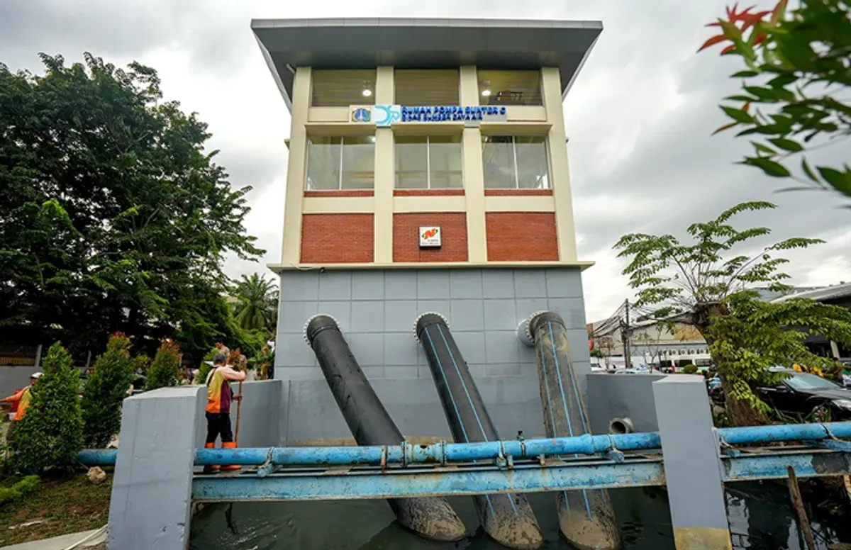Suasana Rumah Pompa Sunter, Jakarta Utara, untuk atasi banjir. (Sumber: Dok. Sekretariat DPRD DKI)