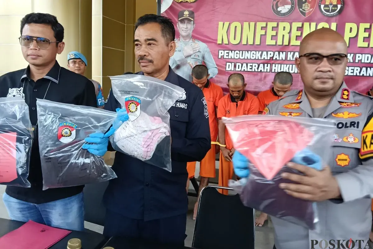 Gelar perkara kasus pelecehan seksual di Mapolres Serang, Kamis, 31 Juli 2025. (Sumber: Poskota/Rahmat Haryono)