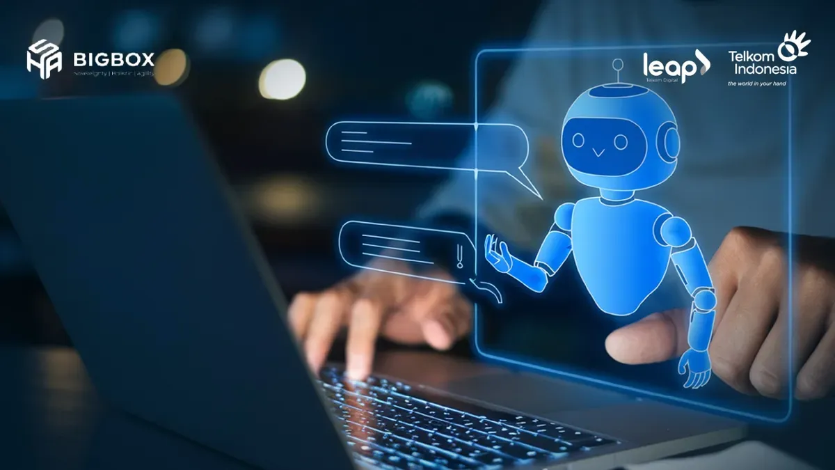 Ilustrasi chatbot berbasis AI dari Telkom BigBox memperkenalkan BigAssistant (Sumber: Dok. Telkom)