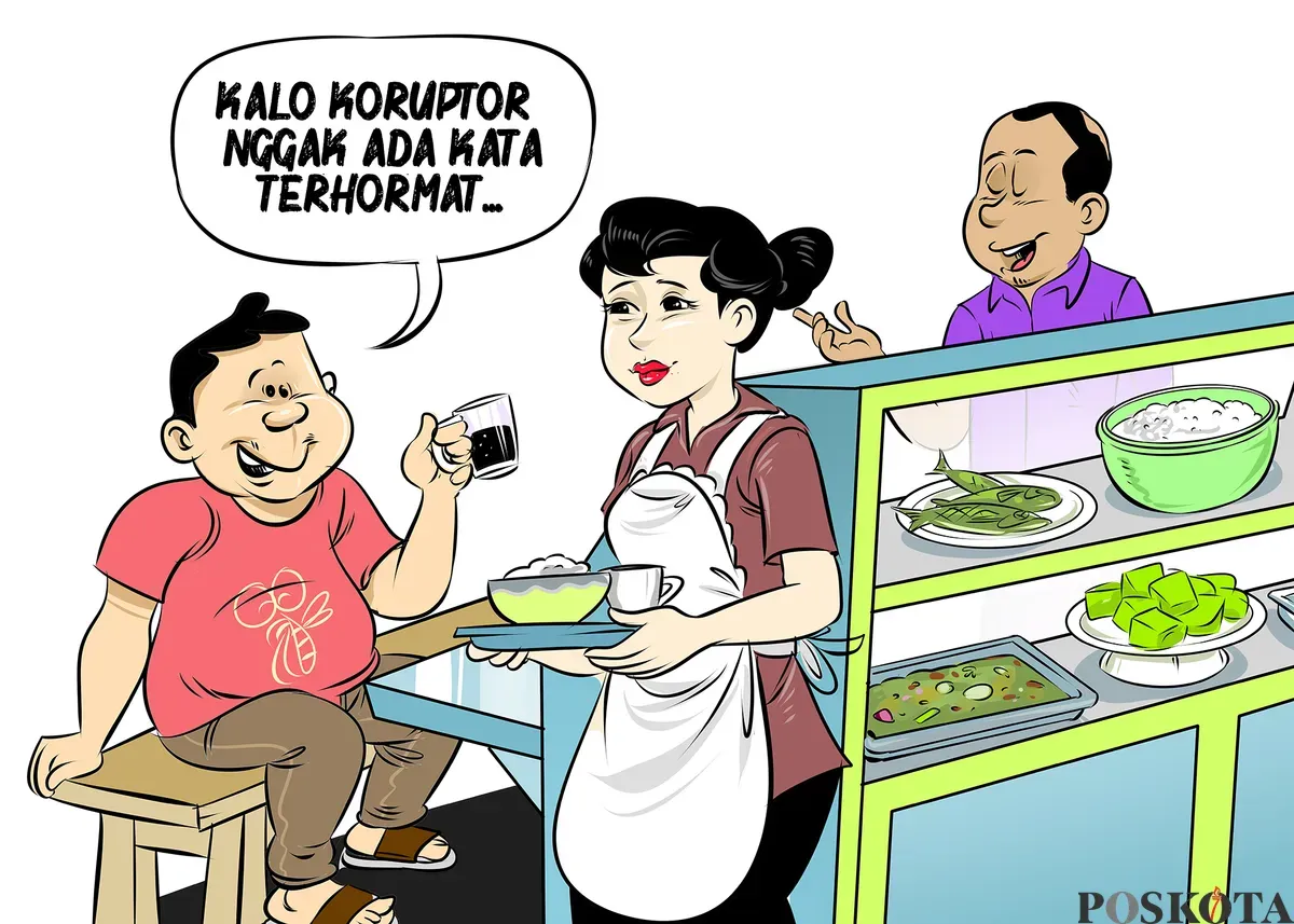 Obrolan Warteg: Lebih Terhormat Mundur, Ketimbang Dimundurkan. (Poskota/Arif Setiadi)