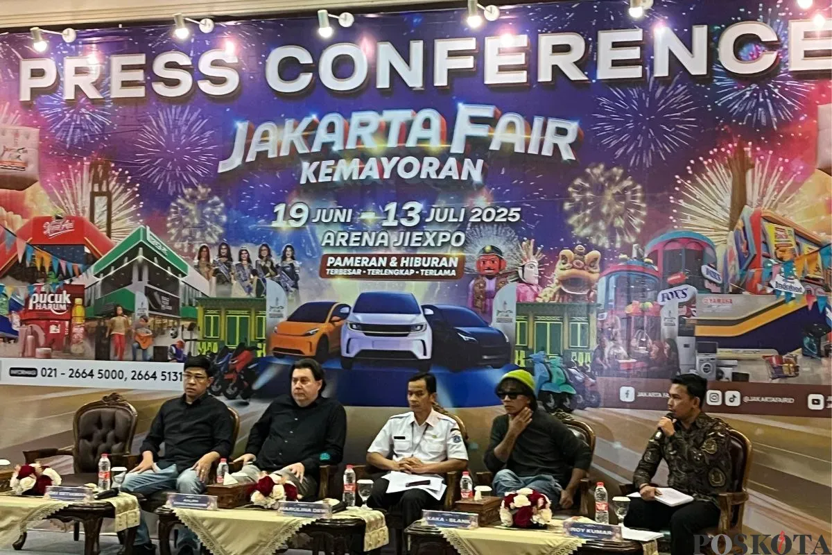 Konferensi pers gelaran Jakarta Fair (Jakfair) di Kemayoran, Jakarta Pusat, Rabu, 4 Juni 2025. (Sumber: Poskota/Pandi Ramedhan)