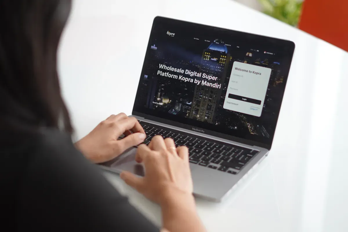 Bank Mandiri terus konsisten memperkuat transformasi digital di sektor wholesale banking melalui platform Kopra by Mandiri. (Sumber: Dok. Bank Mandiri)