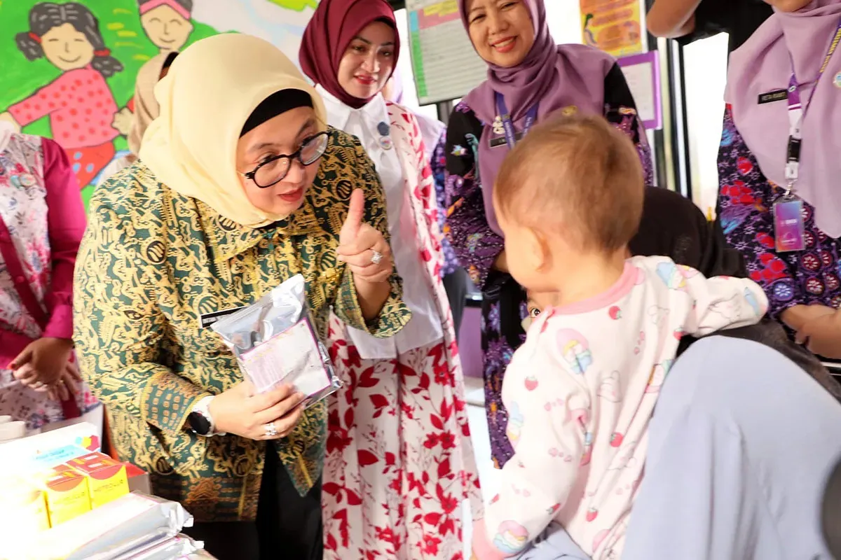 Pemkab Tangerang gelar aksi grebek posyandu di Posyandu Gurame di Desa Caringin, Kecamatan Cisoka, dalam rangka menurunkan angka stunting. (Sumber: Setda Kabupaten Tangerang)