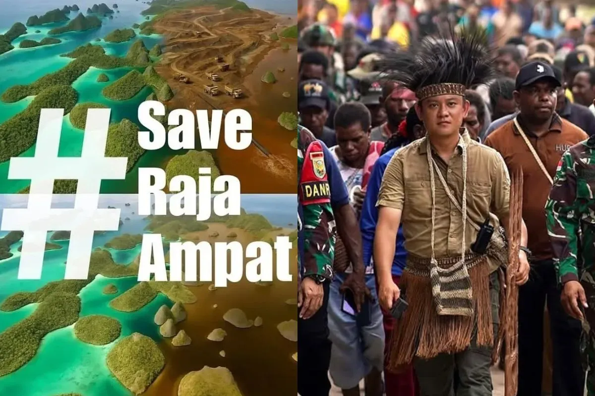 Bobon Santoso serukan Save Raja Ampat, minta hentikan eksploitasi nikel di Papua. (Sumber: Instagram)